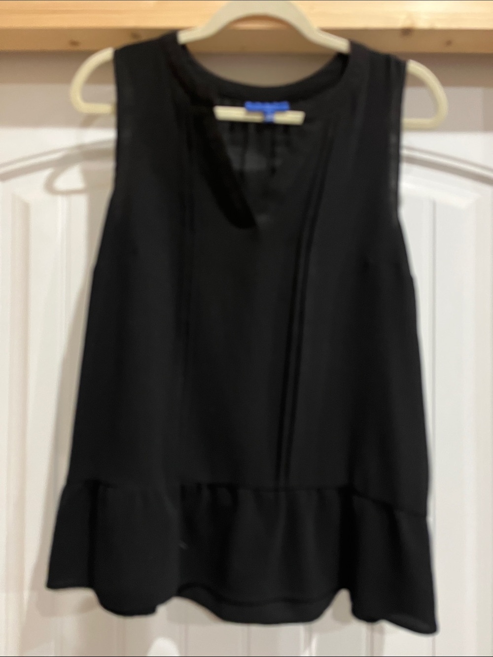 Apt. 9 Black Ruffle-Hem Sleeveless Camisole